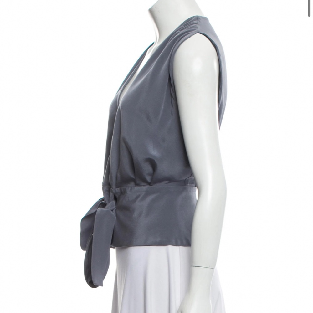 Balenciaga silk plunge v neck top - Picture 2 of 5